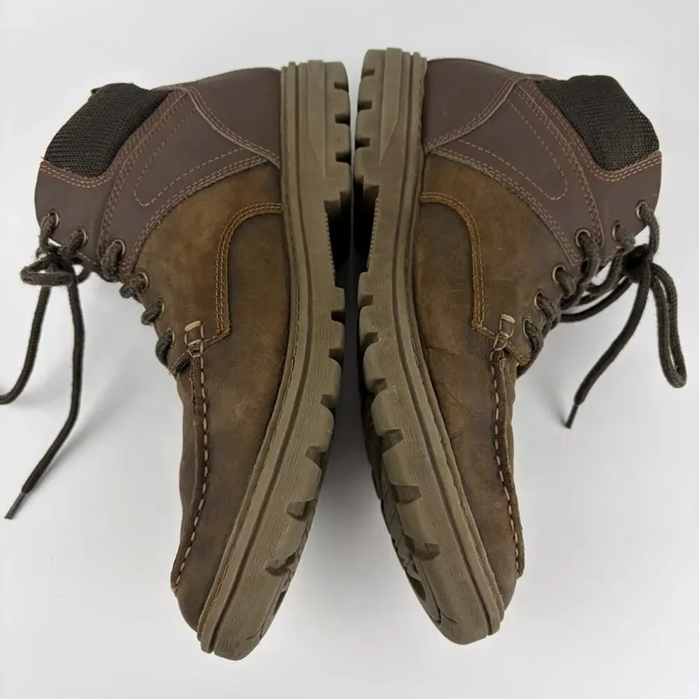 Rockport Brown Leather Waterproof Laced Java Ankle Boots Men’s 8.5 Wide